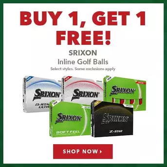 Select Srixon Inline Golf Balls - Buy 1, Get 1 Free