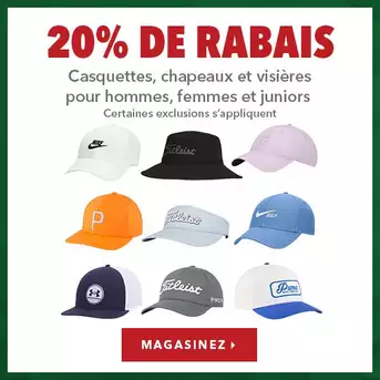 Men's, Women's & Junior Headwear - 20% Off