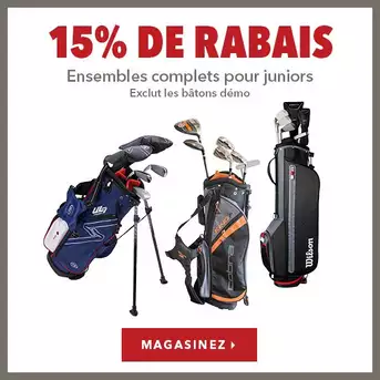 Ensembles complets pour juniors – 15% de rabais