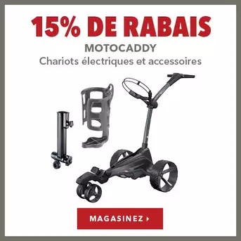 Chariots électriques et accessoires Motocaddy – 15% de rabais
