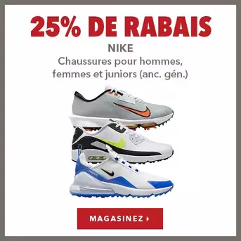 Chaussures Nike de génération précédente pour hommes, femmes et juniors – 25% de rabais