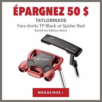 Fers droits TaylorMade sélectionnés – Épargnez 50 $