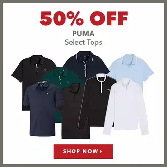 Select Puma Tops - 50% Off