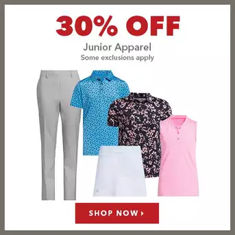 Junior Apparel - 30% Off