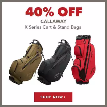 Callaway X Series Cart & Stand Bags - 40% Off 