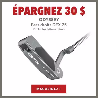 Fers droits Odyssey DFX 25 – Économisez 30 $