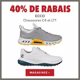Chaussures Ecco C4 et LT1 – 40% de rabais