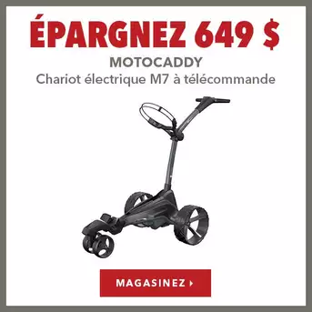 Chariot électrique Motocaddy M7 à télécommandé - Économisez 649 $