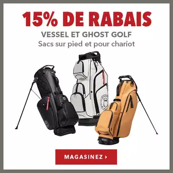 Sacs sur pied et pour chariot Vessel et Ghost – 15% de rabais