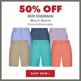 Ben Sherman Men's Shorts - 50% Off 