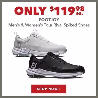 FootJoy Men's & Women's Tour Rival Spiked Shoes - 25% Off