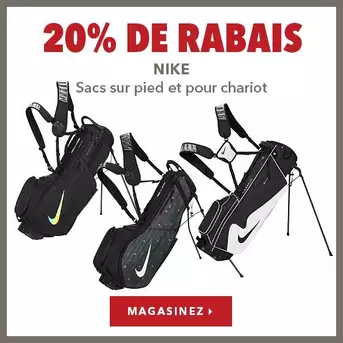 Sacs Nike – 20% de rabais