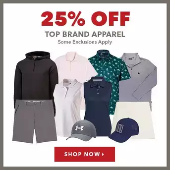 Top Brand Apparel - 25% Off 