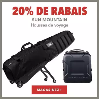 Sacs de voyage Sun Mountain – 20% de rabais
