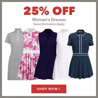 Women's Dresses - 25% Off 