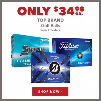 Select Top Brand Golf Balls - Only $34.98 Ea. 