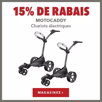 Chariots électriques Motocaddy – 15% de rabais