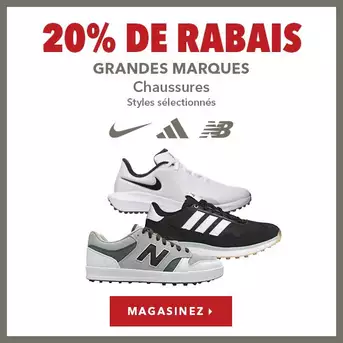 Sélection de chaussures de grandes marques – 20% de rabais