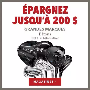 Certains bâtons de grandes marques – Économisez jusqu’à 200 $