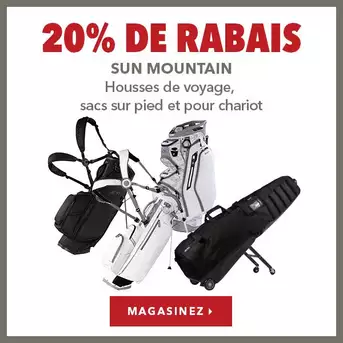 Housses de voyage, sacs pour chariot et sacs sur pied Sun Mountain – 20% de rabais