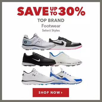 Select Top Brand Footwear - Save Up To 30%