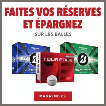 Faites vos réserves et économisez sur les balles de golf