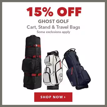Ghost Golf Cart, Stand & Travel Bags - 15% Off