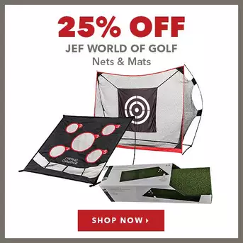 Jef World Of Golf Nets & Mats - 25% Off
