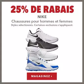 Sélection de chaussures Nike pour hommes et femmes - 25% de rabais