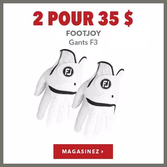 Gants FootJoy F3 – 2 pour 35 $