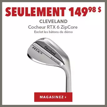Cocheur Cleveland RTX 6 ZipCore, acier – Seulement 149,98 $
