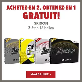 Srixon Z-Star, 12 balles – Achetez-en 2, obtenez-en 1 gratuitement