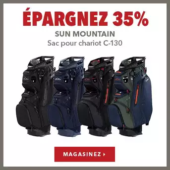 Sac pour chariot Sun Mountain C-130 – Économisez 35%