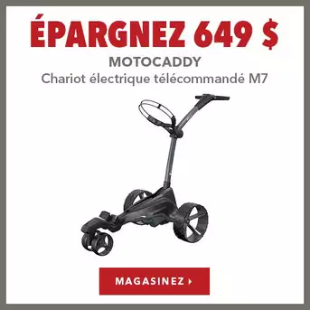 Chariot électrique télécommandé Motocaddy M7 – Économisez 649 $