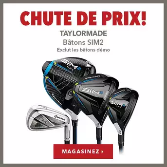 Baisse de prix sur les produits TaylorMade SIM2