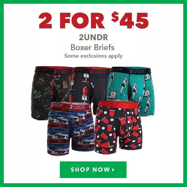 2UNDR Boxer Briefs - 2 For $45 