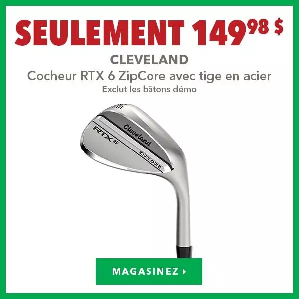 Cocheurs Cleveland RTX 6 Zipcore en acier – Seulement 149,98 $