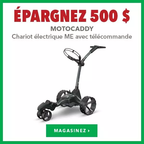 Chariot électrique à télécommande Motocaddy ME – Épargnez 500 $