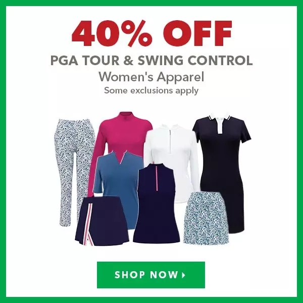 PGA Tour & Swing Control Women's Apparel - 40% Off
