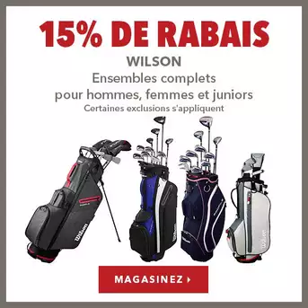 Wilson Men's, Women's & Junior Package Sets - 15% Off