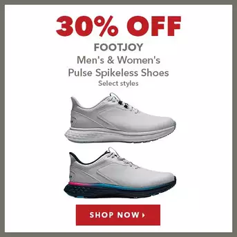 Select FootJoy Men's & Women's Pulse Spikeless Shoes - 30% Off 