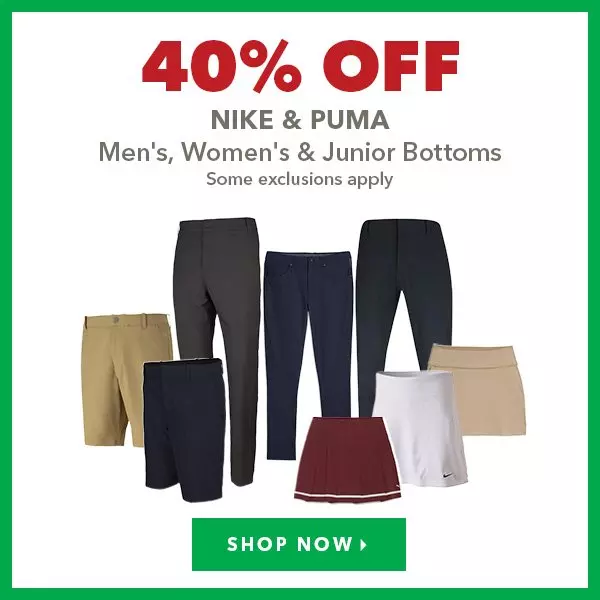 Nike & Puma Men's, Women's & Junior Bottoms - 40% Off