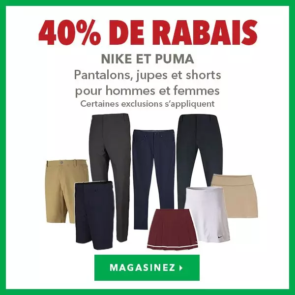 Vêtements du bas du corps Nike et Puma pour femmes, hommes et enfants – 40% de rabais