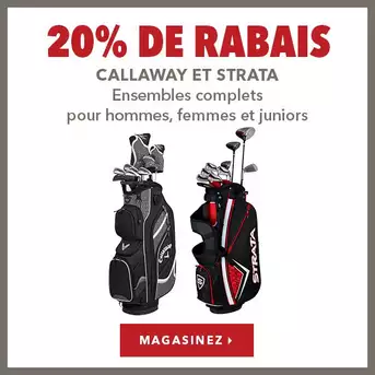 Ensembles complets Callaway et Strata pour hommes, femmes et juniors – 20% de rabais