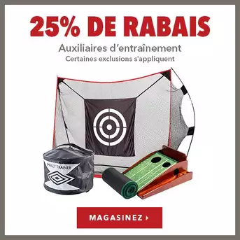 Auxiliaires d’entraînement – 25% de rabais