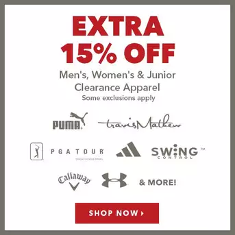 Men's, Women's & Junior Clearance Apparel - Extra 15% Off