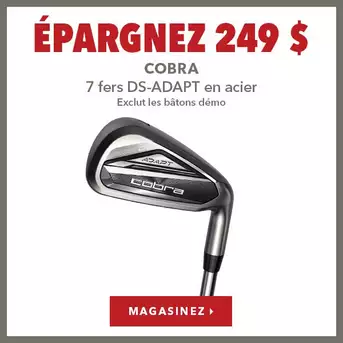Ensemble de fers Cobra DS-ADAPT, 7 pièces avec tiges en acier - Épargnez 249 $