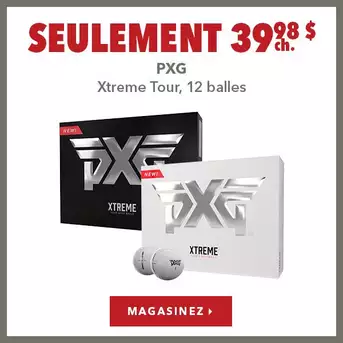 PXG Xtreme Tour, 12 balles – Seulement 39,98 $