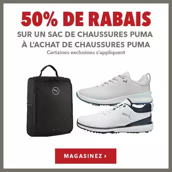 Sélection de chaussures Puma – 50% de rabais sur un sac pour chaussures avec achat