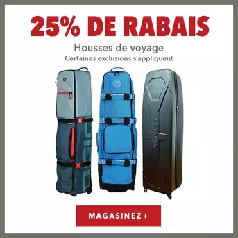 Housses de voyage – 25% de rabais